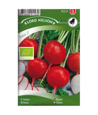 Frö, fröer Rädisa, Saxa 2, rund, Organic